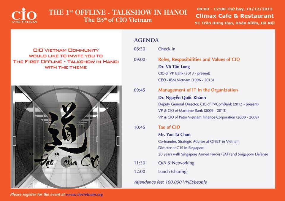 CIO Vietnam - The 25th talkshow - 1st Offline in Hanoi